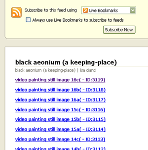 RSS feed output